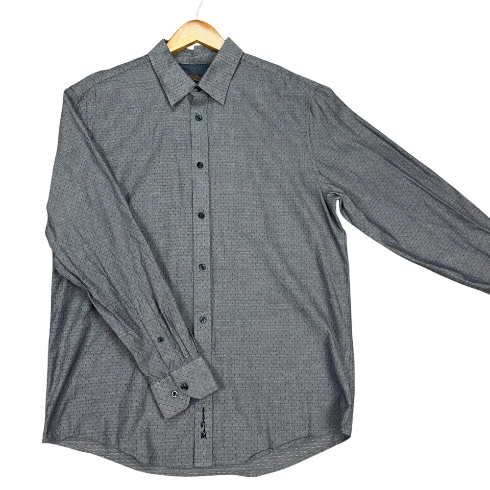 Ben Sherman Gray Button-Down Casual Shirt